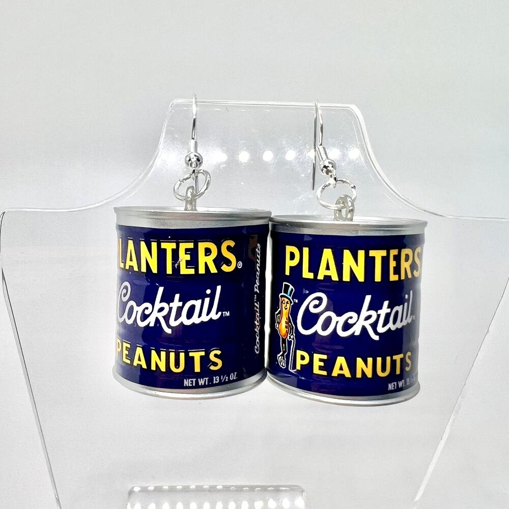 Planters Peanuts Earrings - Peanut Accessories - Mini Brands Retro Earrings